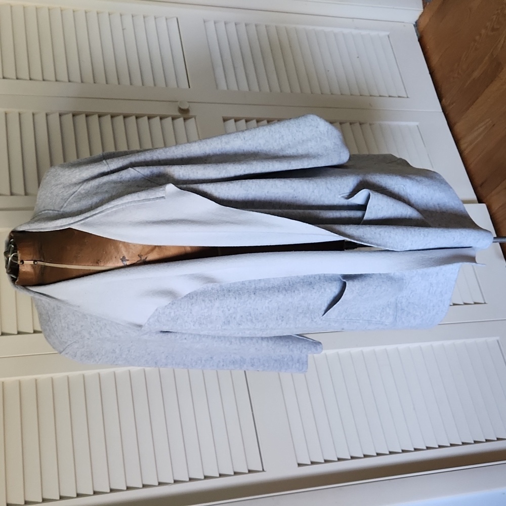 Loft Plus Reversible Coatigan 2x White Grey Wool Blend - Picture 3 of 8
